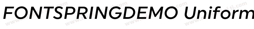 FONTSPRINGDEMO UniformProMedRegular字体转换